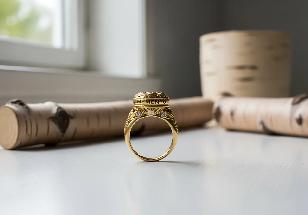 Memento guldring i större storlekar