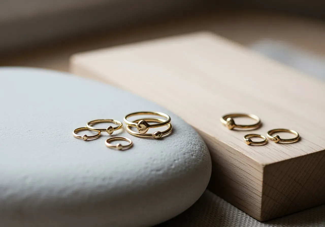 Rekoya guldring i små storlekar