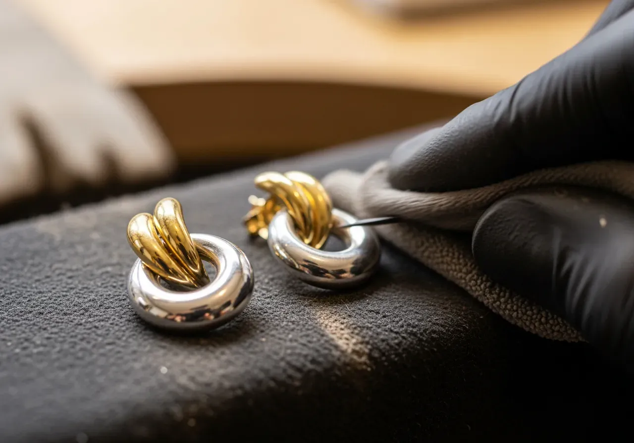 Polera AJOSEPO örhängen i guld och silver